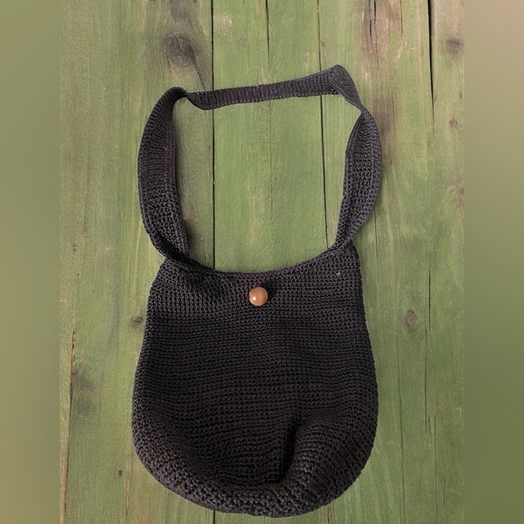 🌟 
Vintage knit black crocheted purse shoulder cross body bag - Picture 8 of 8